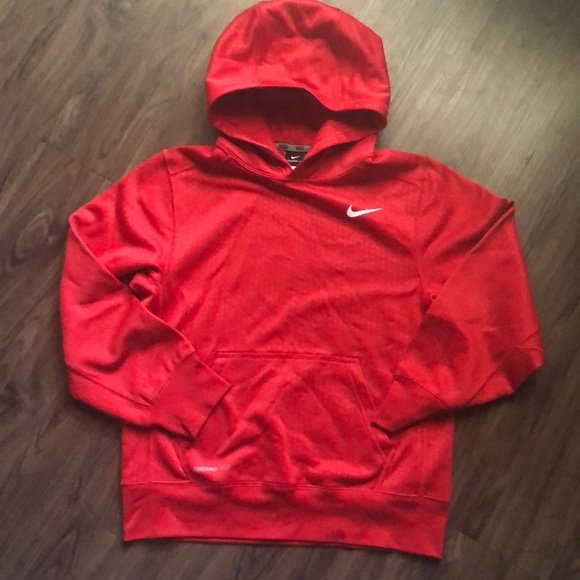red hoodie without sleeves